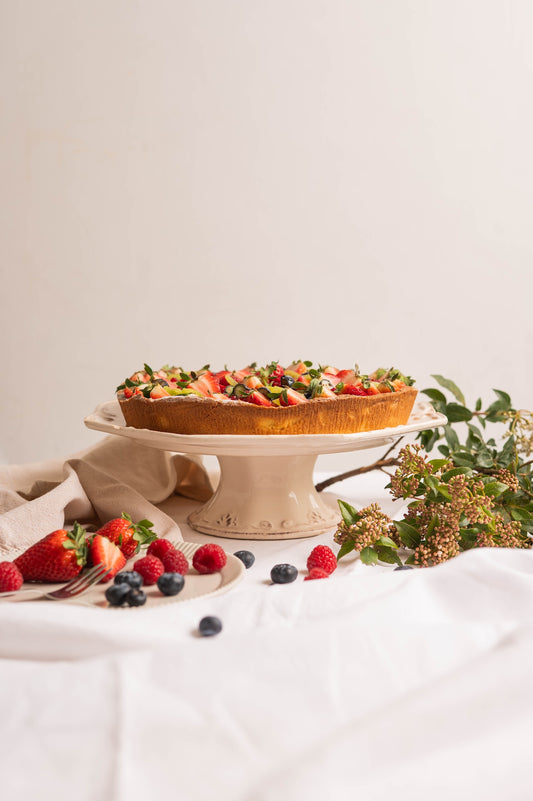 Crostata con crema e frutta fresca