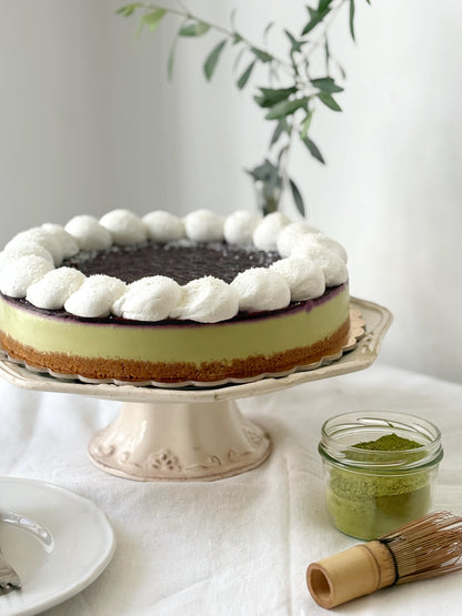 Cheesecake Fredda Matcha e Mirtilli