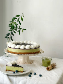 Cheesecake Fredda Matcha e Mirtilli